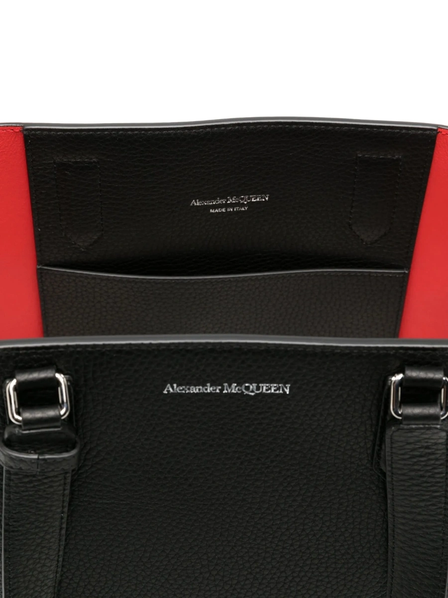 Geanta de mana Alexander McQueen neagra din piele - Img 5