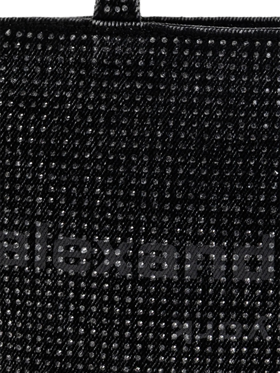 Geanta de mana Alexander Wang neagra din bumbac - Img 5