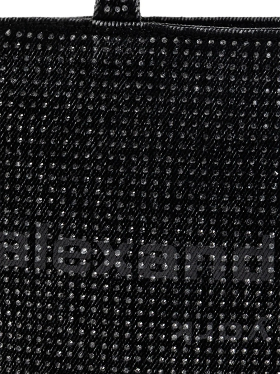 Geanta de mana Alexander Wang neagra din bumbac - Img 5