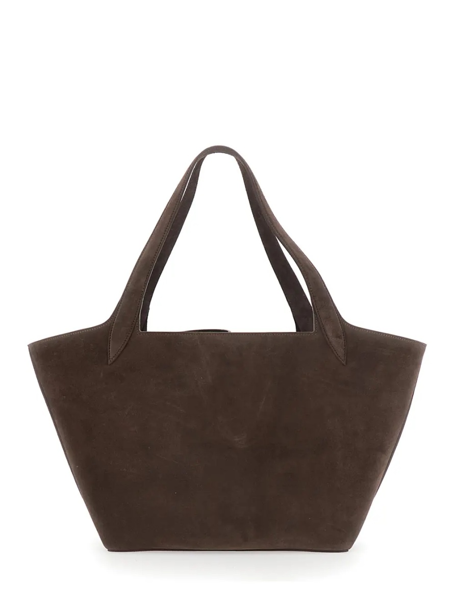 Geanta de mana Belted Tote Bag with elegant leather details in brown unisex - Img 2