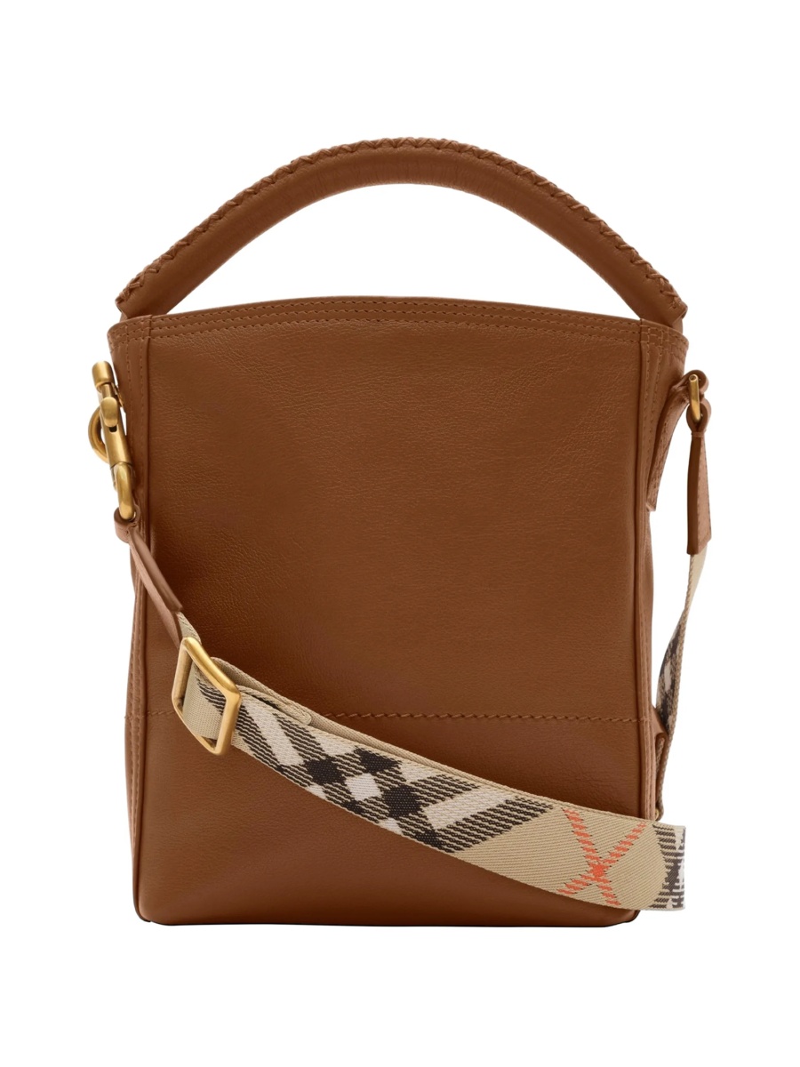 Geanta de mana Burberry maro din piele - Img 2