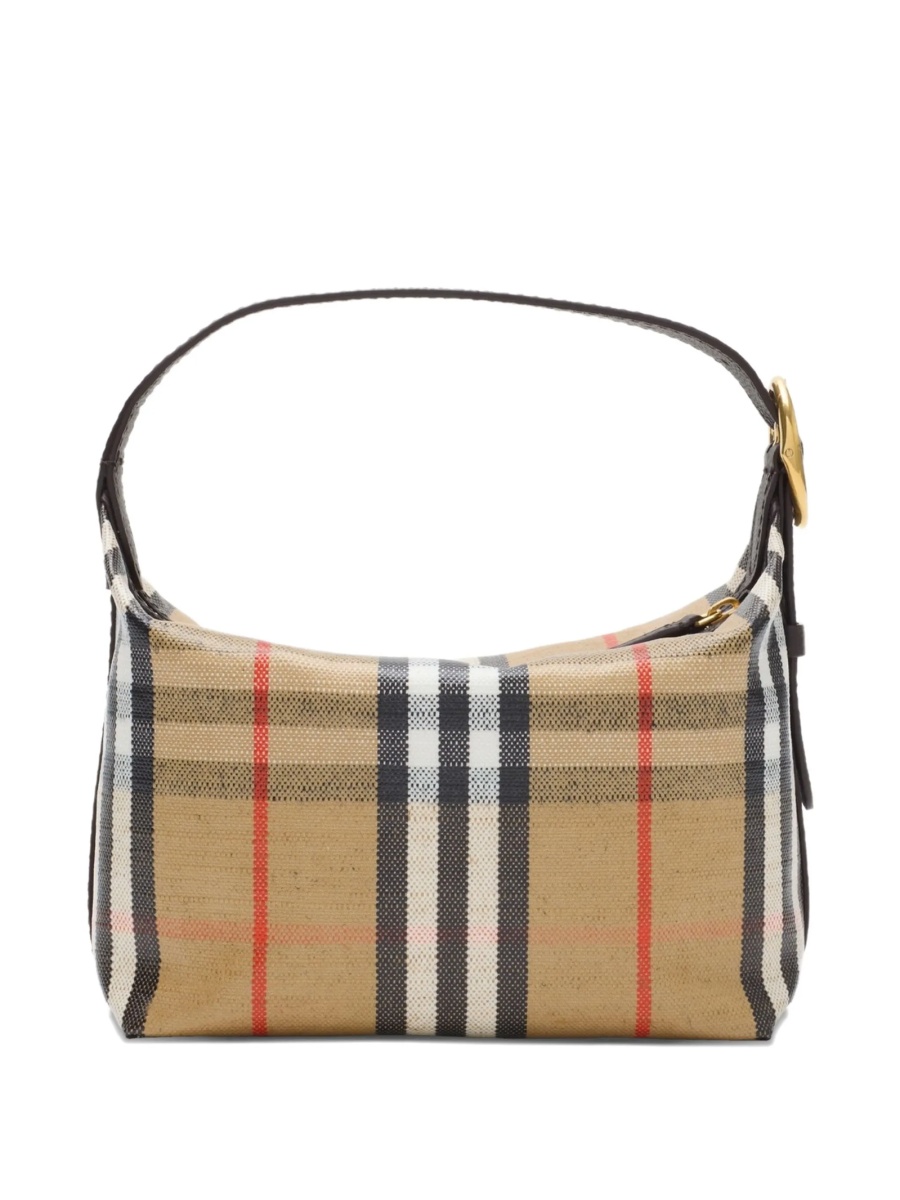 Geanta de mana Burberry neutra din bumbac si in - Img 3