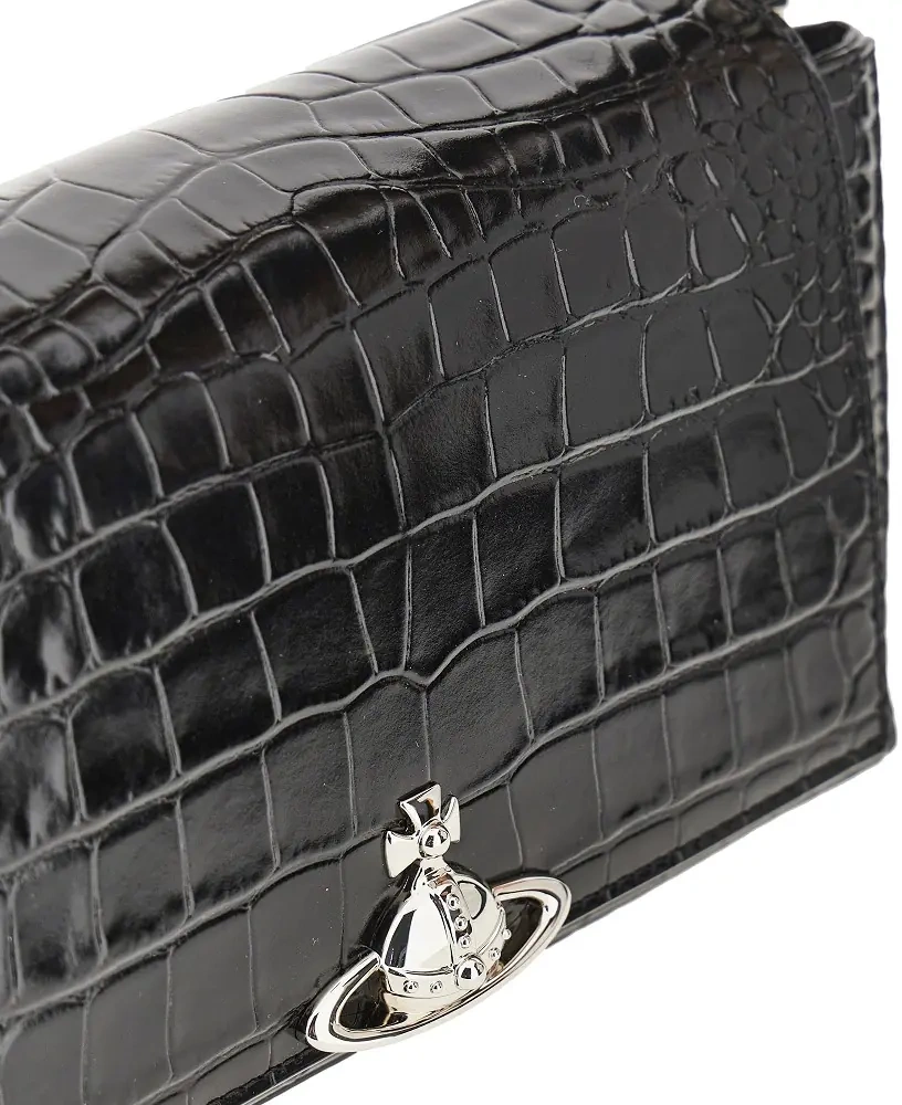 Geanta de mana Croco-embossed leather medium 'Hazel' bag - Img 4