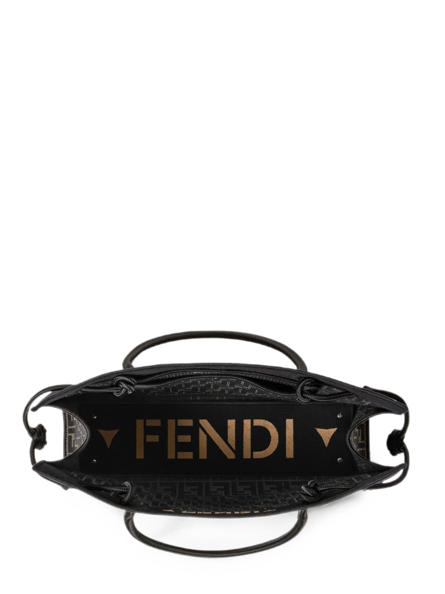 Geanta de mana Fendi neagra din polyester - Img 4