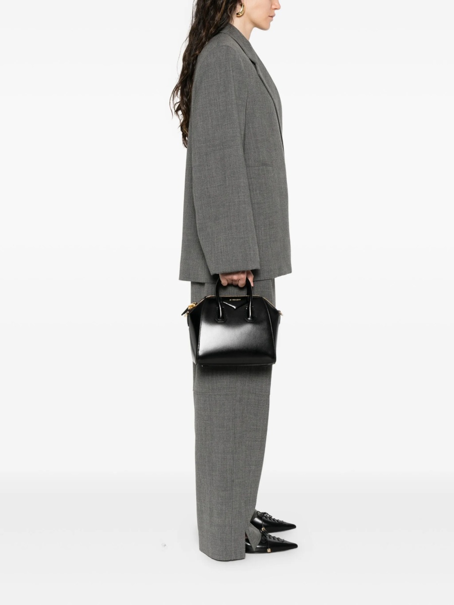 Geanta de mana Givenchy antigona neagra din piele - Img 2