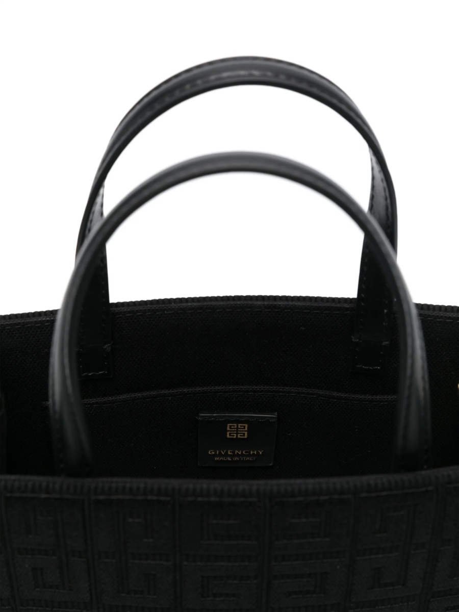 Geanta de mana Givenchy neagra din bumbac si acrilic - Img 5
