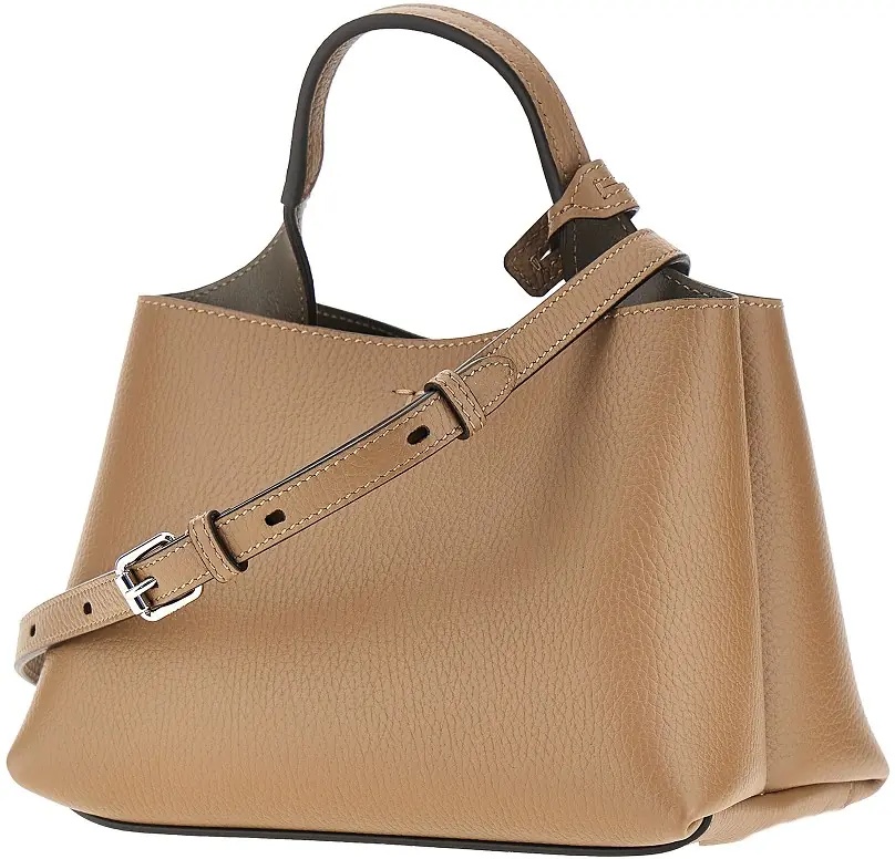 Geanta de mana Grained leather micro shopping bag - Img 2