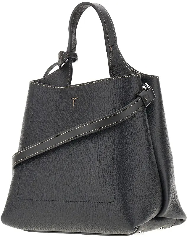 Geanta de mana Grained leather mini shopping bag - Img 2
