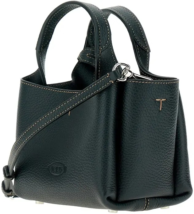 Geanta de mana Grained leather mini shopping bag - Img 2