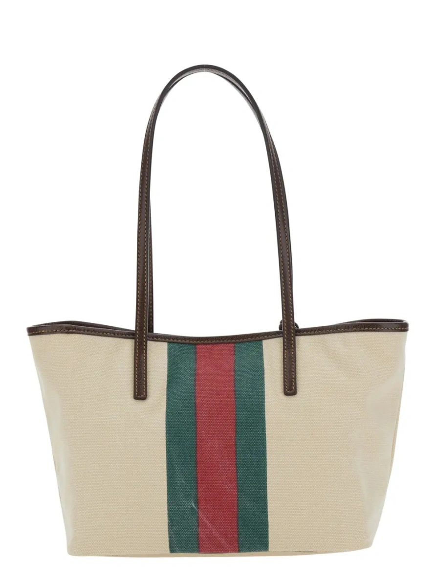 Geanta de mana Gucci alba din piele - Img 2