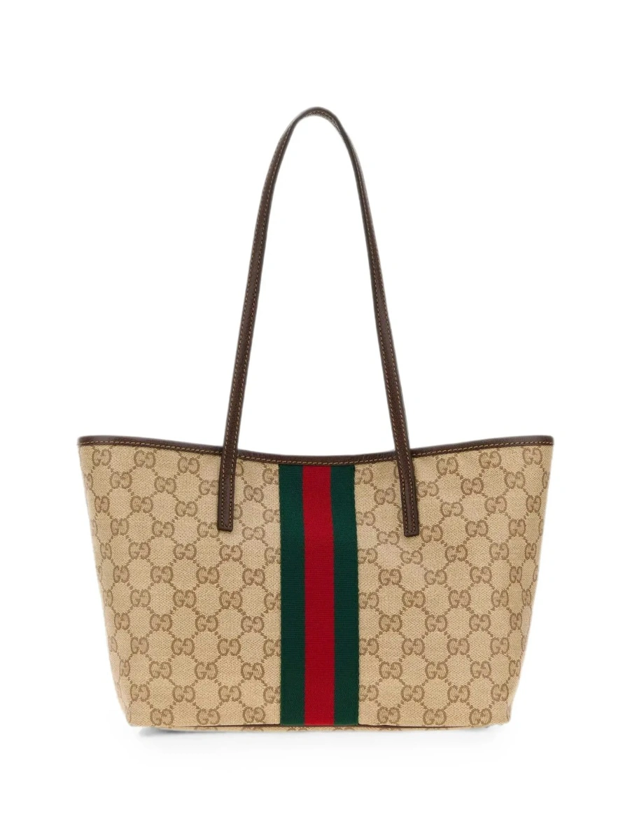 Geanta de mana Gucci bej din canvas GG 'Essence' - Img 4