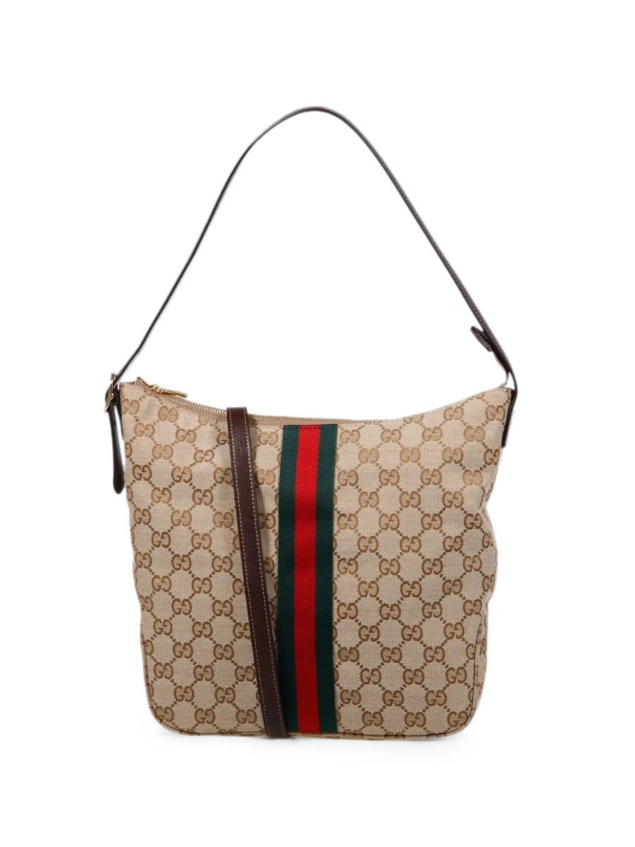 Geanta de mana Gucci bej din canvas GG 'Lunetta' - Img 6