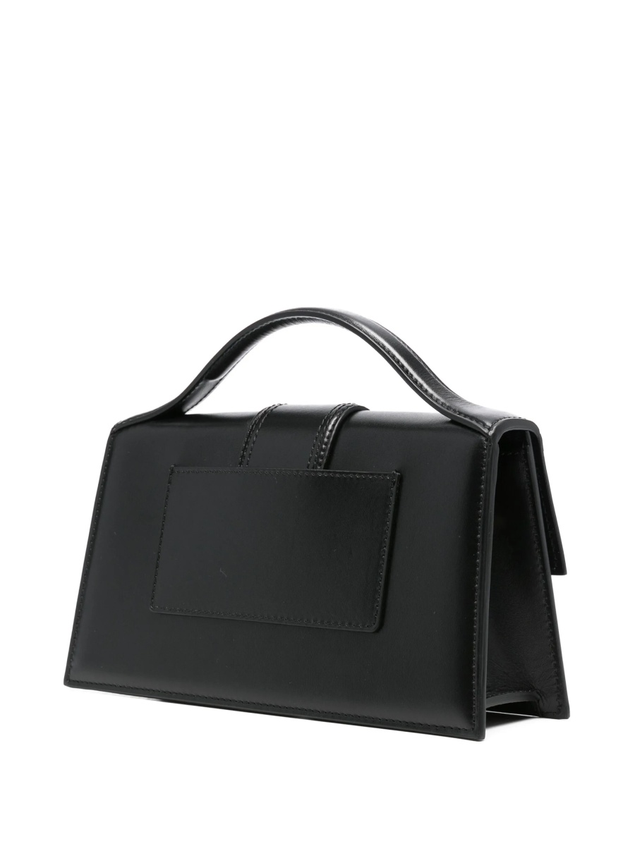 Geanta de mana JACQUEMUS Bambino neagra din piele - Img 3