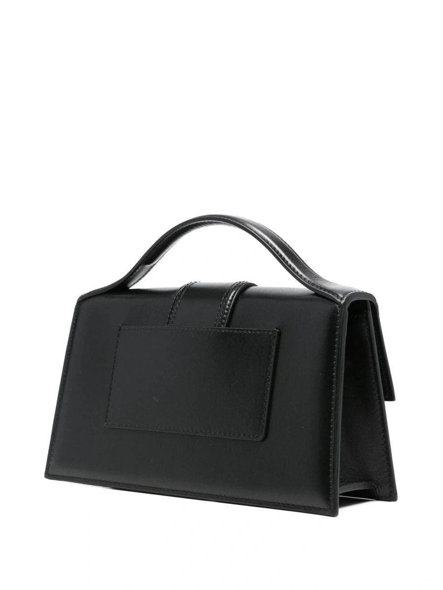 Geanta de mana JACQUEMUS Bambino neagra din piele - Img 3