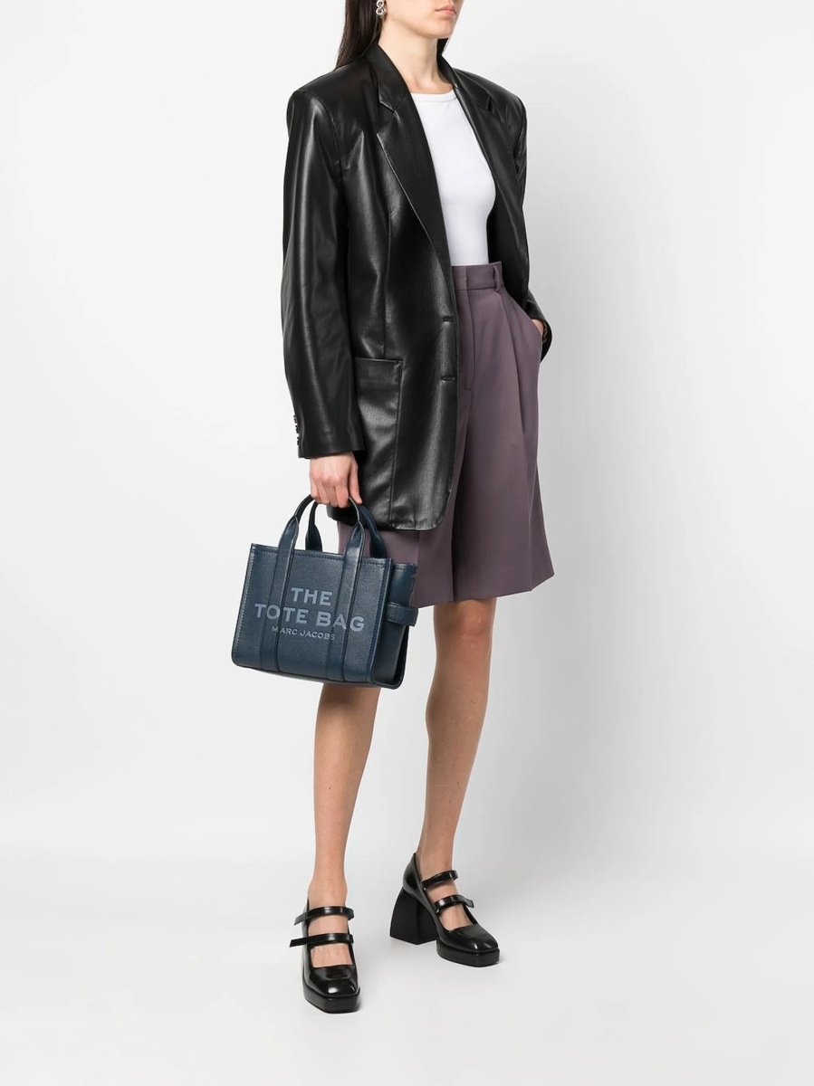 Geanta de mana Marc Jacobs albastra din piele - Img 2