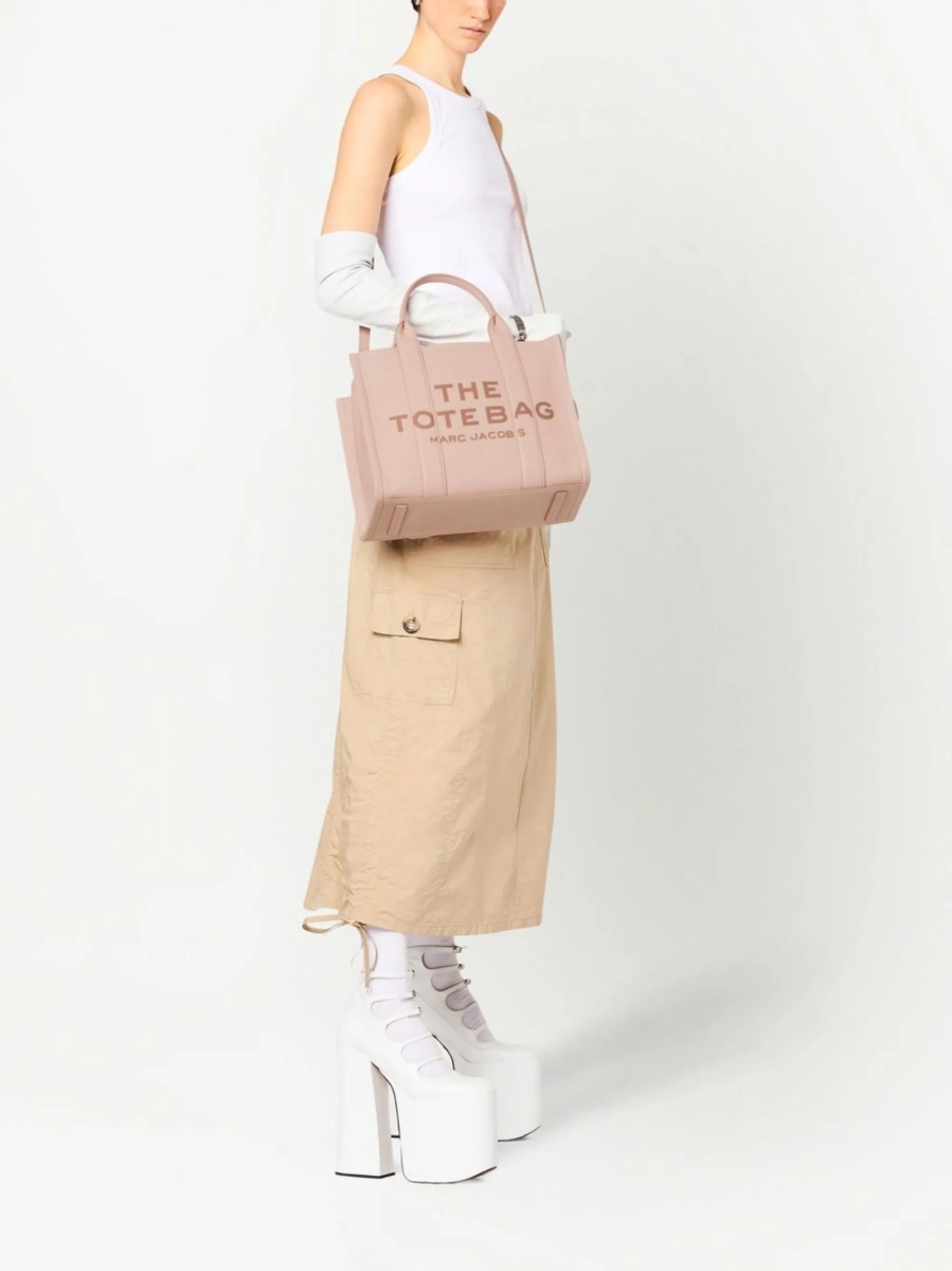 Geanta de mana Marc Jacobs neutra din piele - Img 2