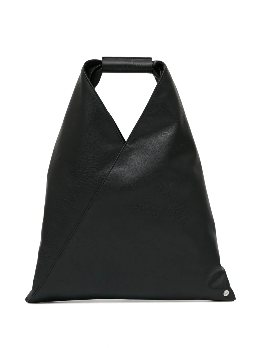 Geanta de mana MM6 Maison Margiela neagra din piele si poliuretan - Img 3
