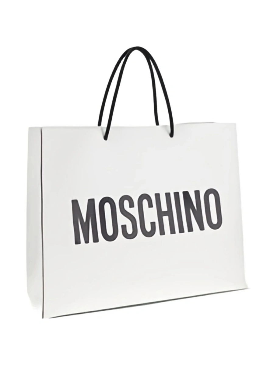 Geanta de mana Moschino alba din piele - Img 2
