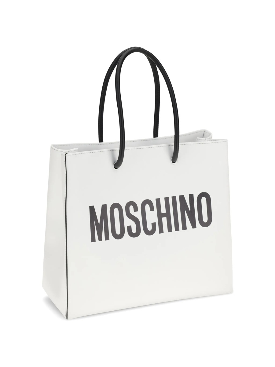 Geanta de mana Moschino alba din piele - Img 2