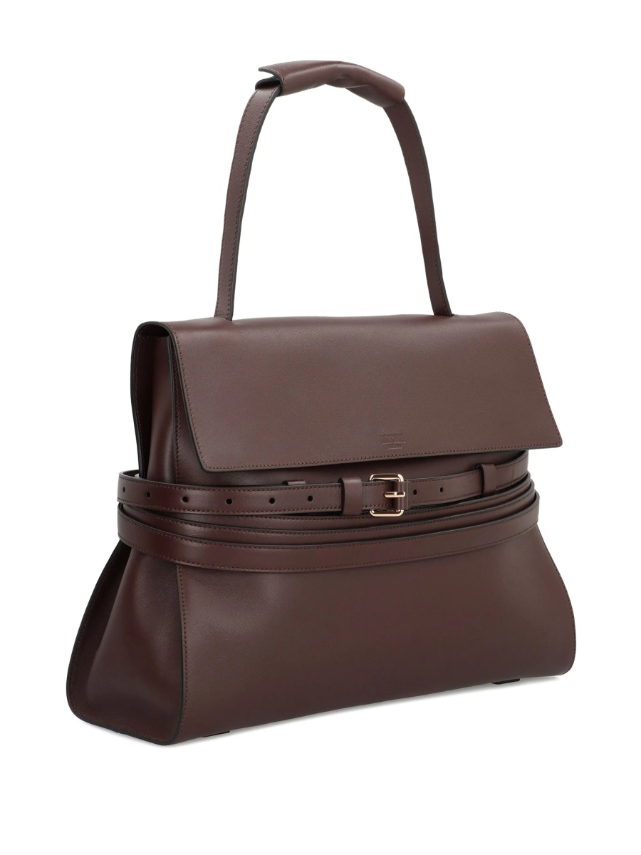 Geanta de mana Moschino maro din piele - Img 3