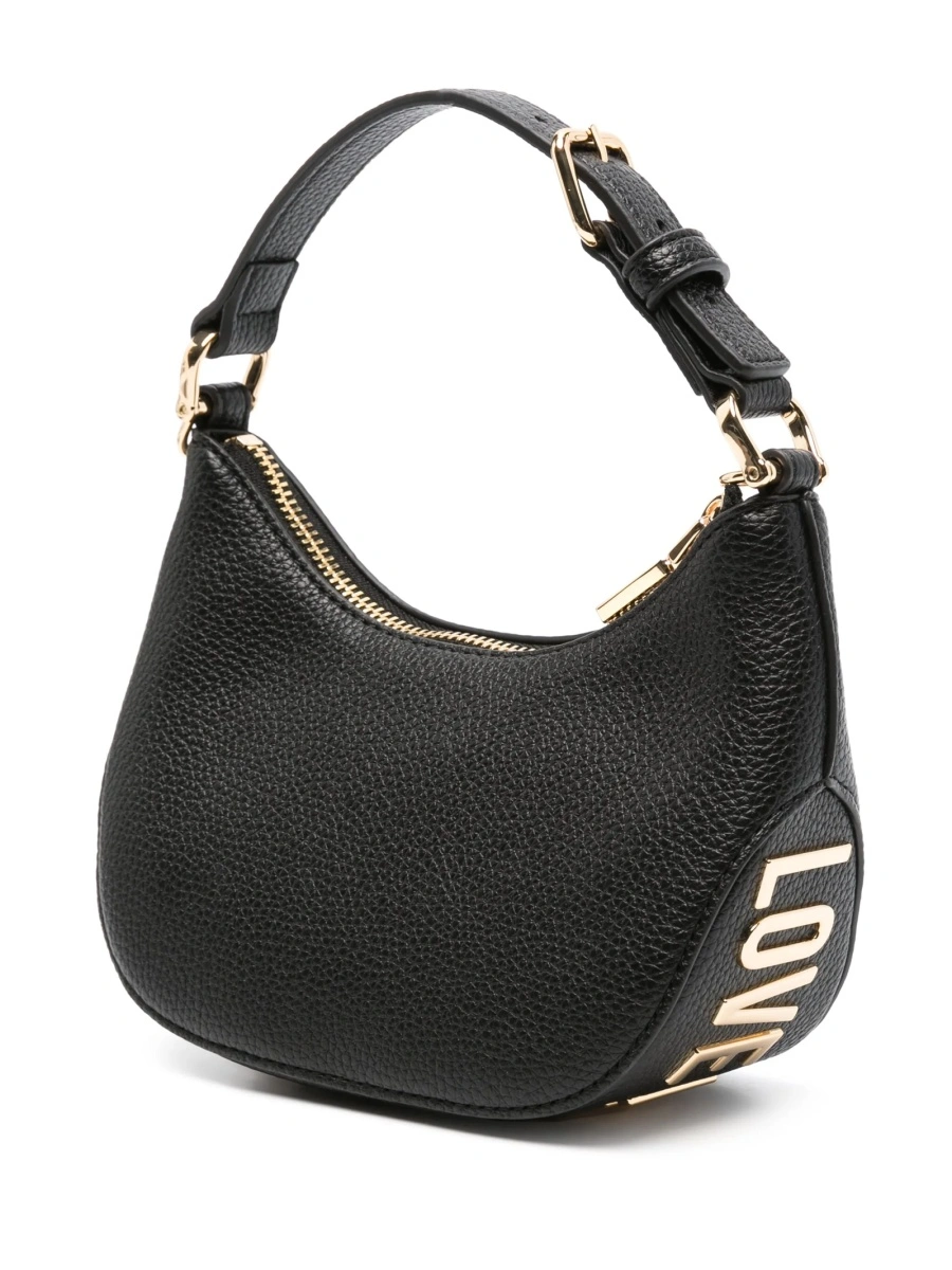 Geanta de mana Moschino neagra din poliuretan - Img 3