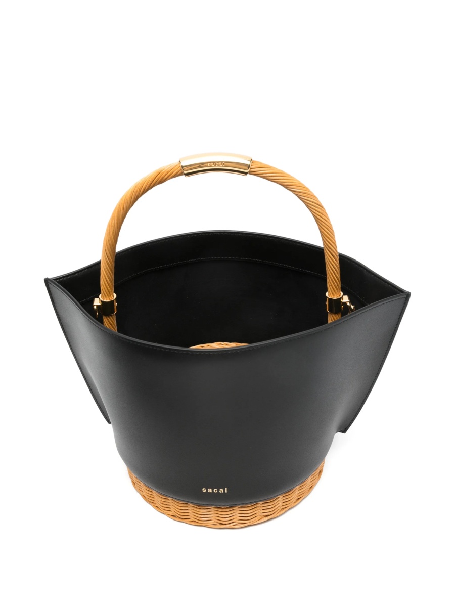 Geanta de mana Sacai neagra din zinc alloy si alama - Img 5
