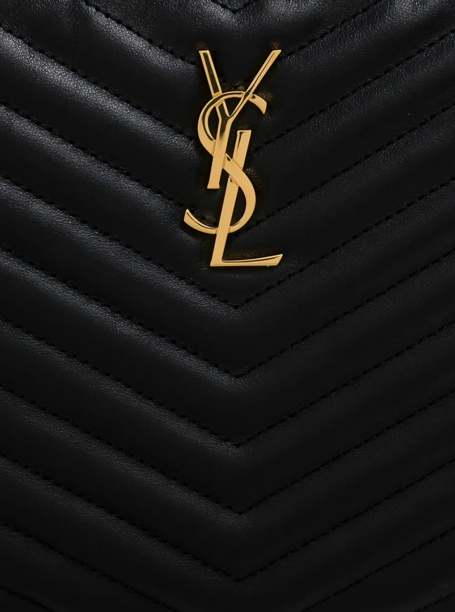 Geanta de mana Saint Laurent neagra din piele 'Monogram' - Img 4