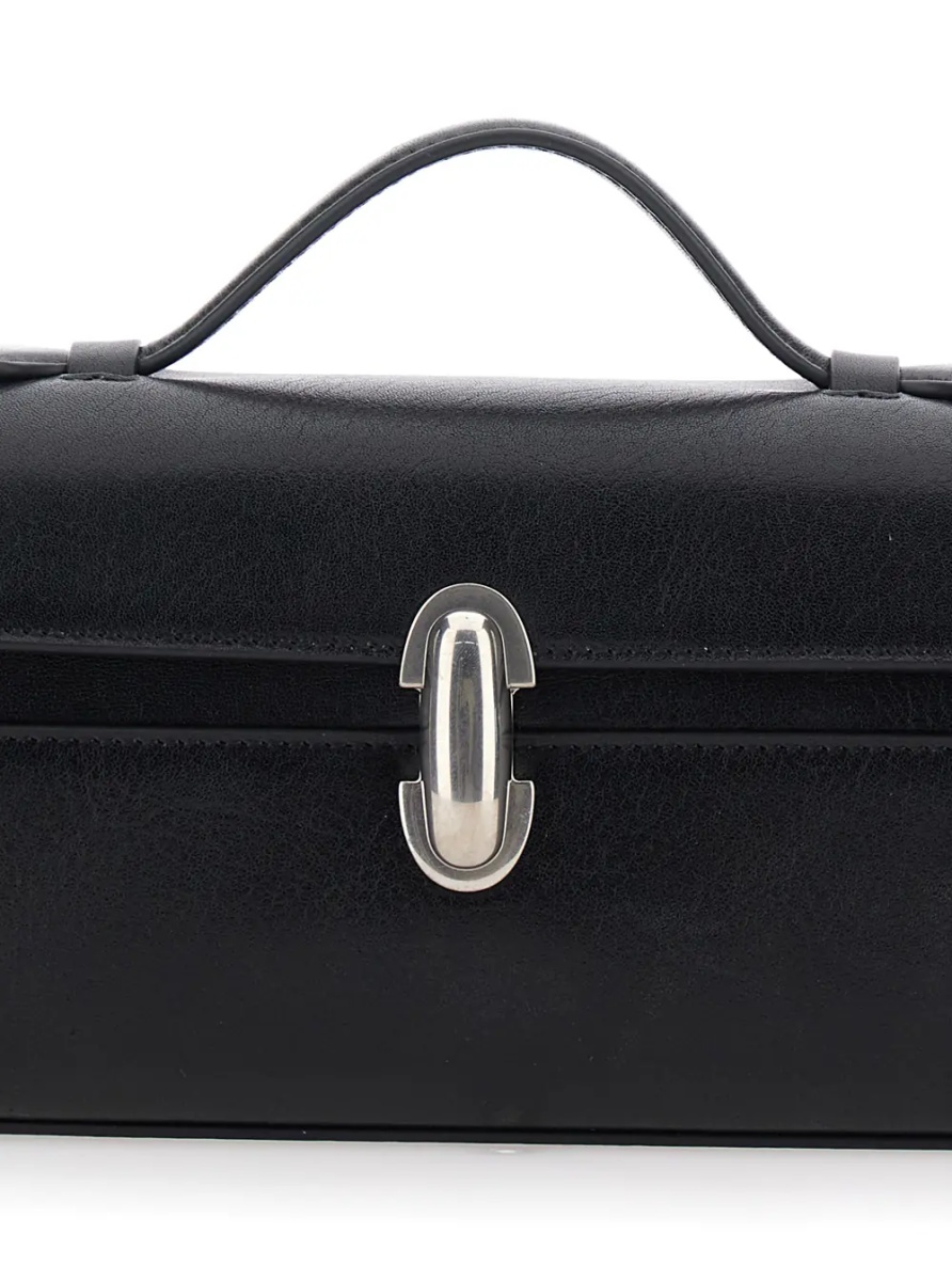 Geanta de mana Slim Symmetry Clutch in black vintage leather for women - Img 3