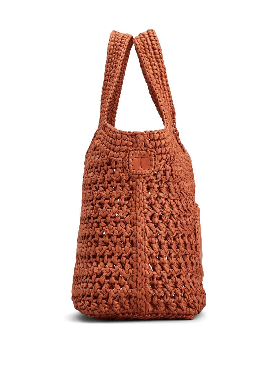 Geanta de mana TOD'S maro din material textil si piele - Img 3