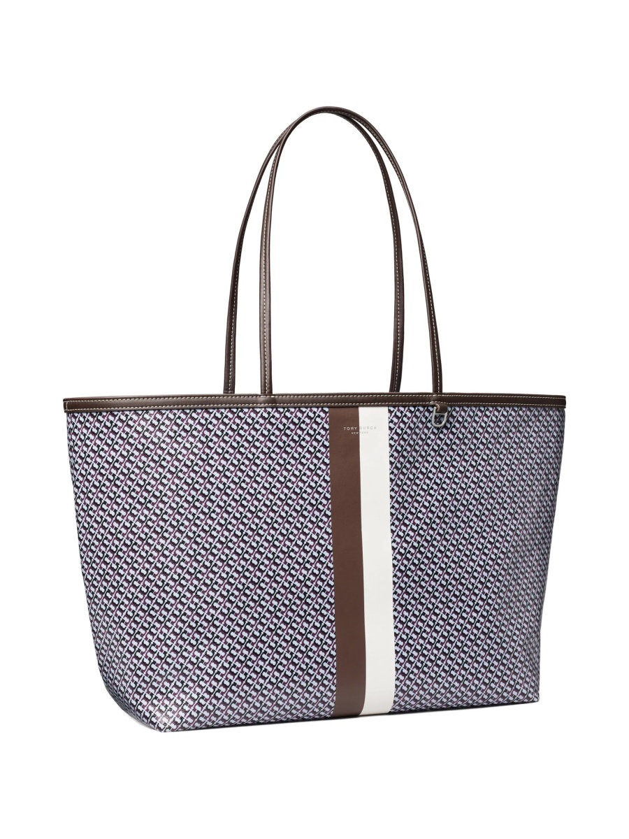 Geanta de mana Tory Burch albastra din in si bumbac - Img 4