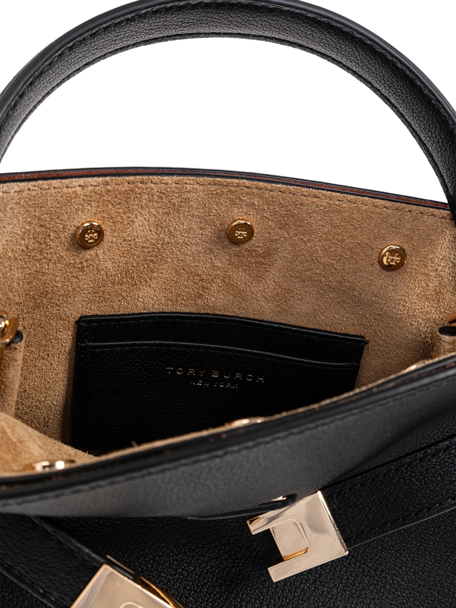 Geanta de mana Tory Burch neagra din piele - Img 5
