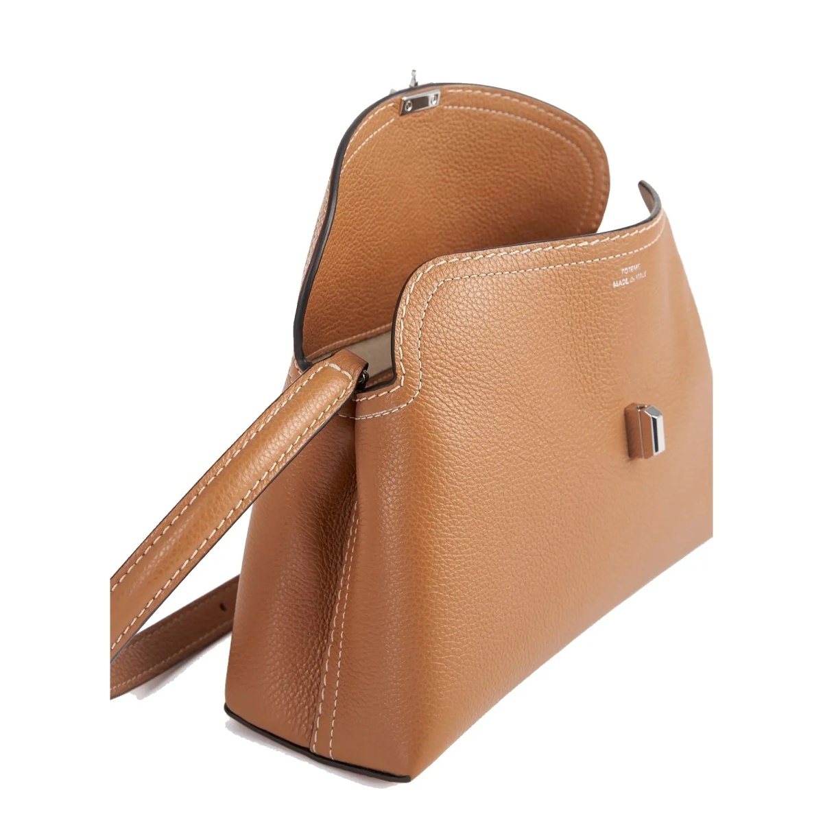 Geanta de mana TOTÊME Toteme T-Lock grained-leather clutch Bag - Img 3