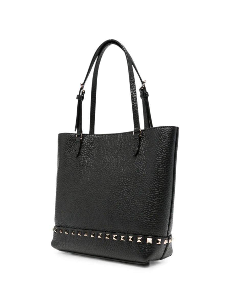 Geanta de mana Valentino Garavani Rockstud neagra din piele - Img 3