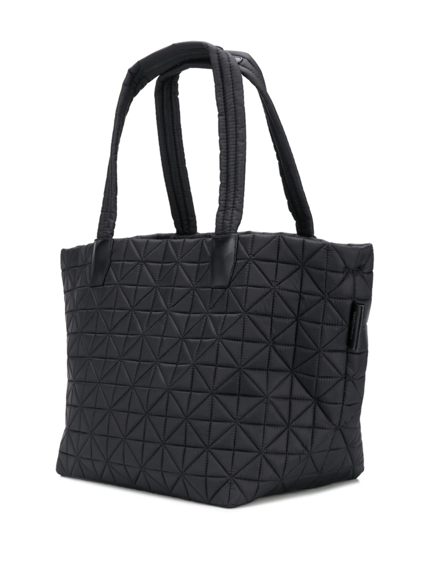 Geanta de mana VEECOLLECTIVE neagra din nylon si piele - Img 3