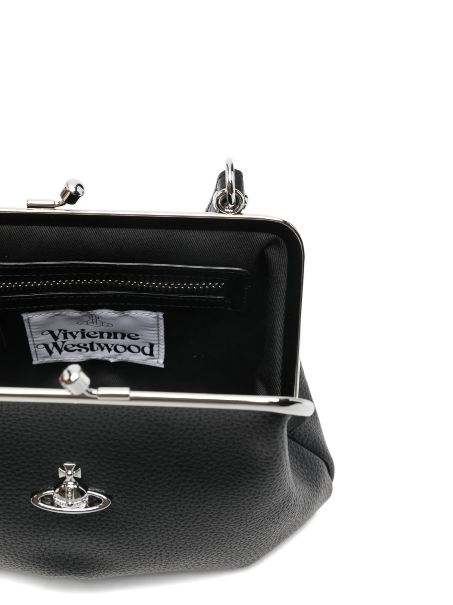 Geanta de mana Vivienne Westwood neagra din piele - Img 5