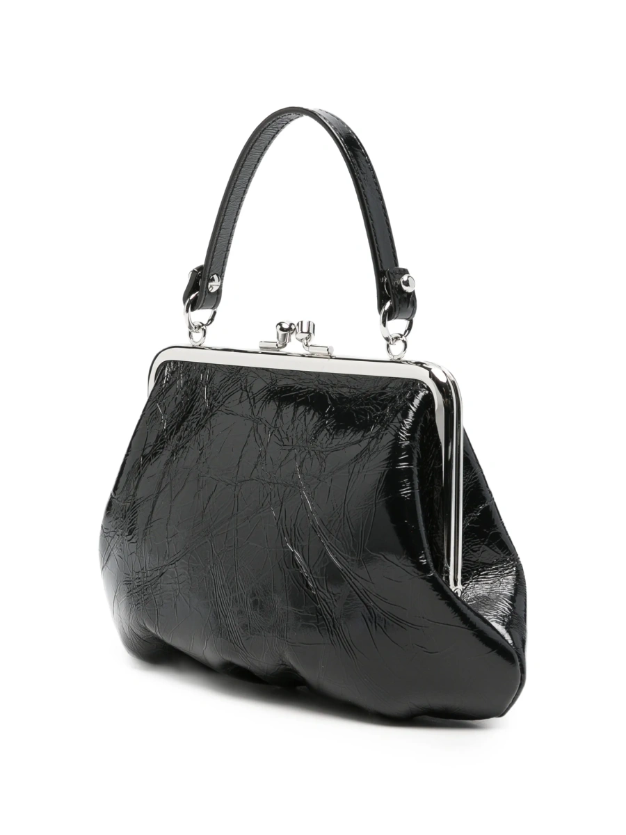 Geanta de mana Vivienne Westwood neagra din piele - Img 3
