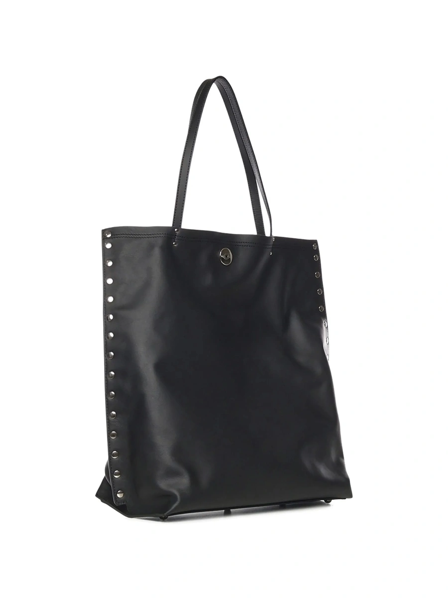 Geanta de mana Zanellato neagra din nylon si piele - Img 3