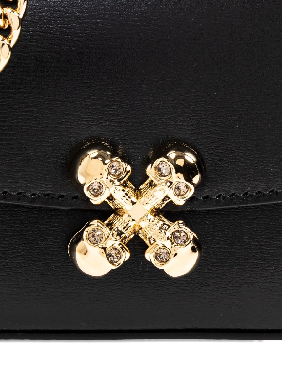 Geanta de umar Alexander McQueen neagra din piele - Img 5