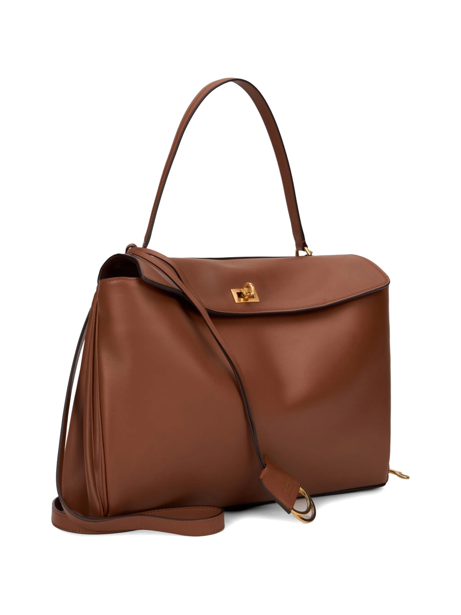 Geanta de umar Balenciaga maro din piele - Img 3