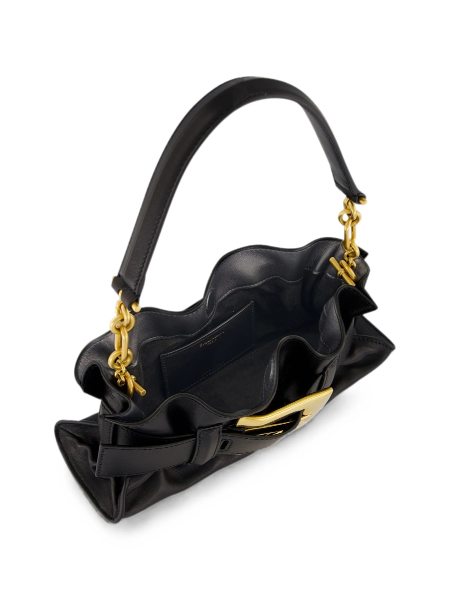 Geanta de umar Balmain neagra din piele - Img 4