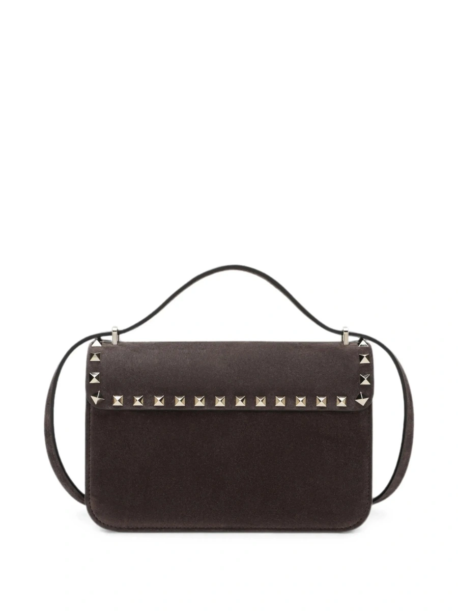 Geanta de umar Brown Crossbody bag with Envelope Design and Rockstud Decoration in Suede for Women - Img 4