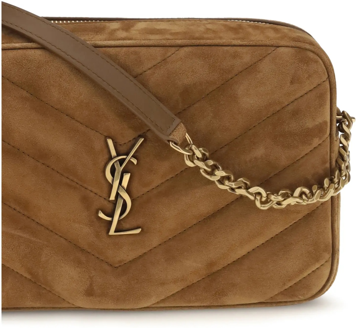Geanta de umar Camera LouLou matelassé suede Shoulder Bag - Img 4