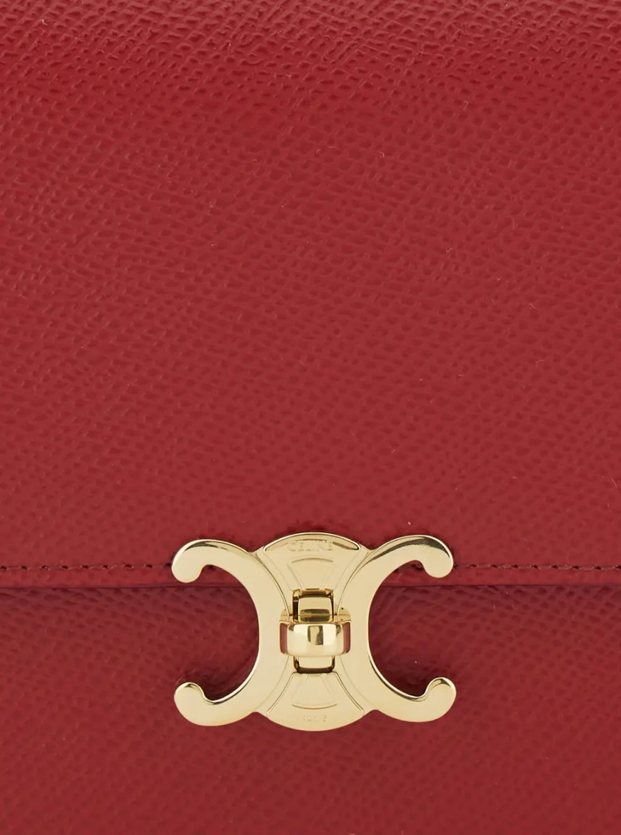 Geanta de umar Crossbody bag 'FOLD' with Slim Leather Detail Red Women - Img 3