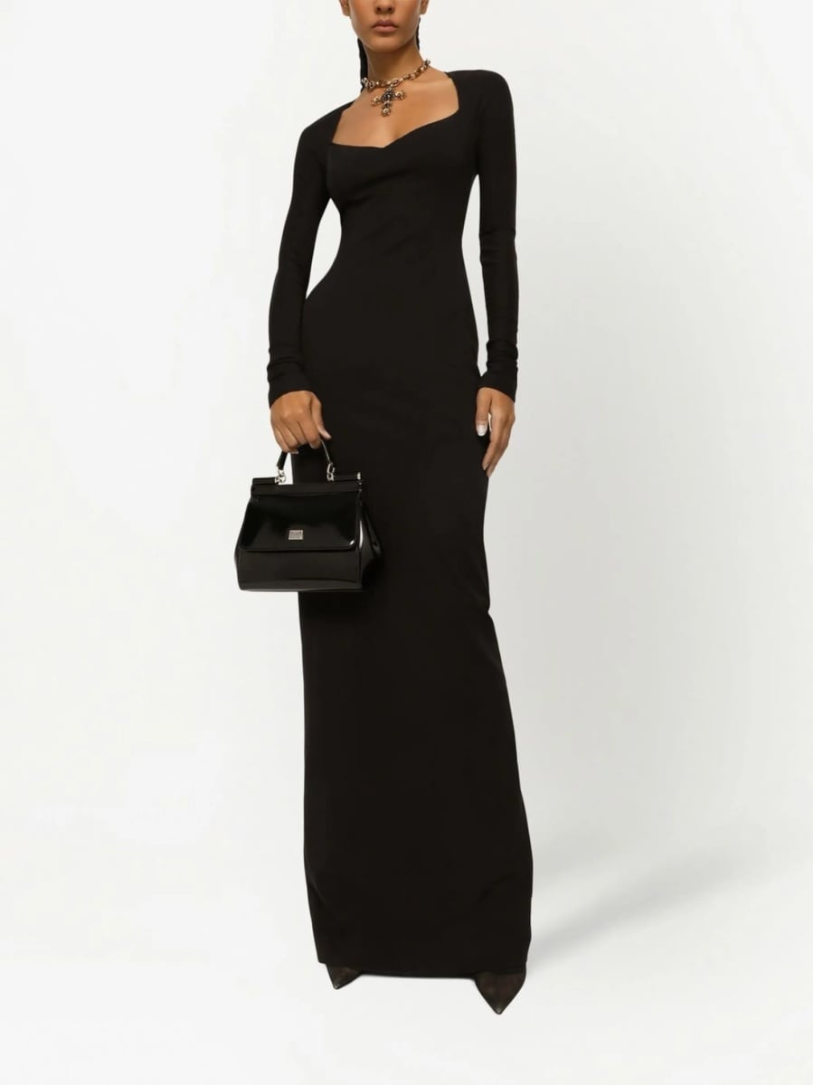 Geanta de umar Dolce &amp; Gabbana Sicily neagra din piele - Img 2