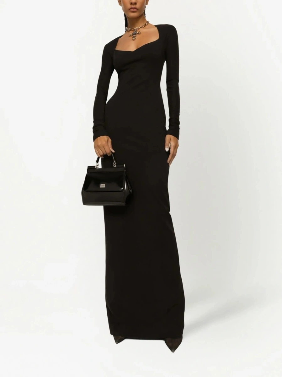 Geanta de umar Dolce &amp; Gabbana Sicily neagra din piele - Img 2