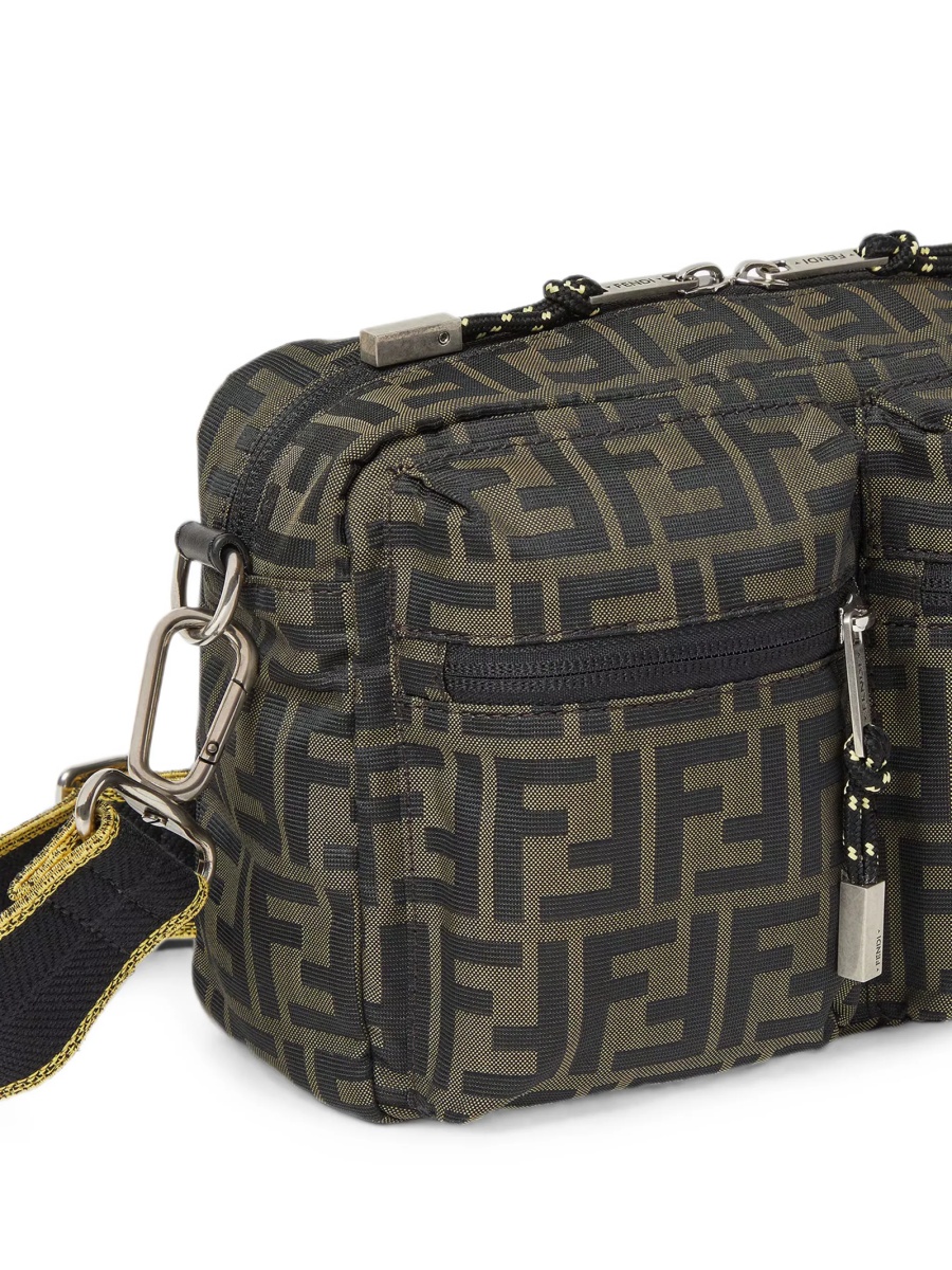Geanta de umar Fendi maro din polyester - Img 5