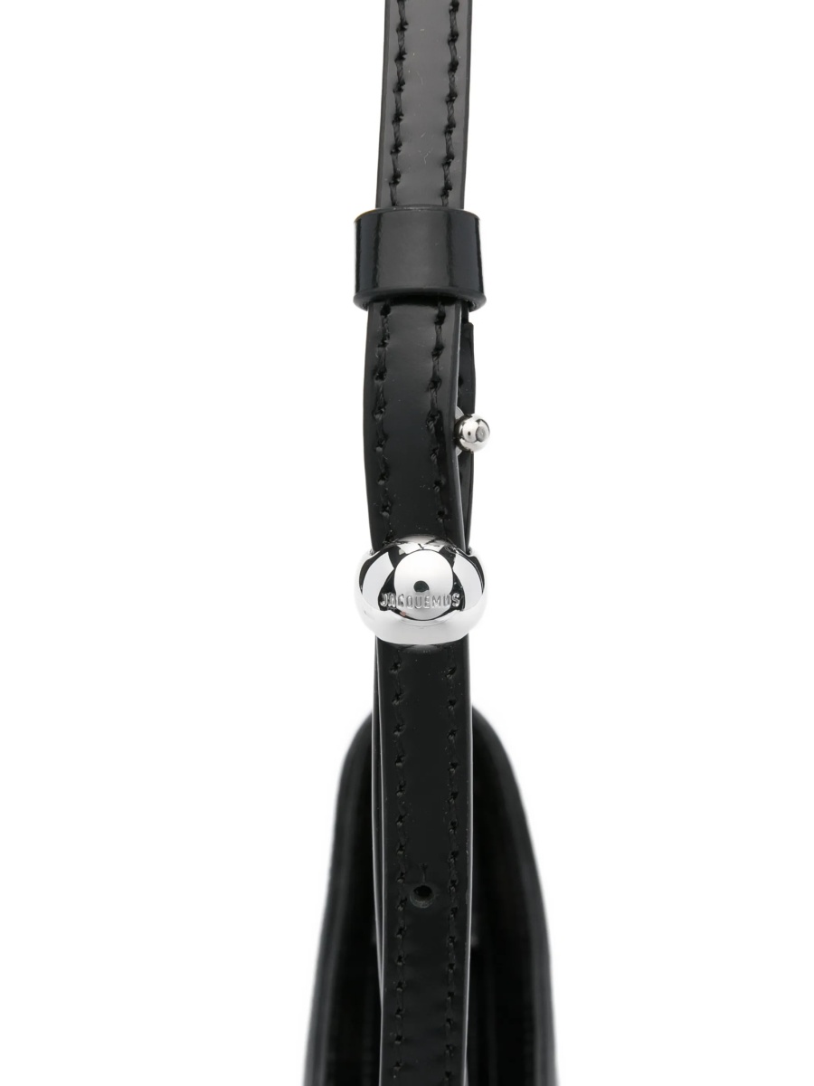 Geanta de umar JACQUEMUS Bisou neagra din piele - Img 4