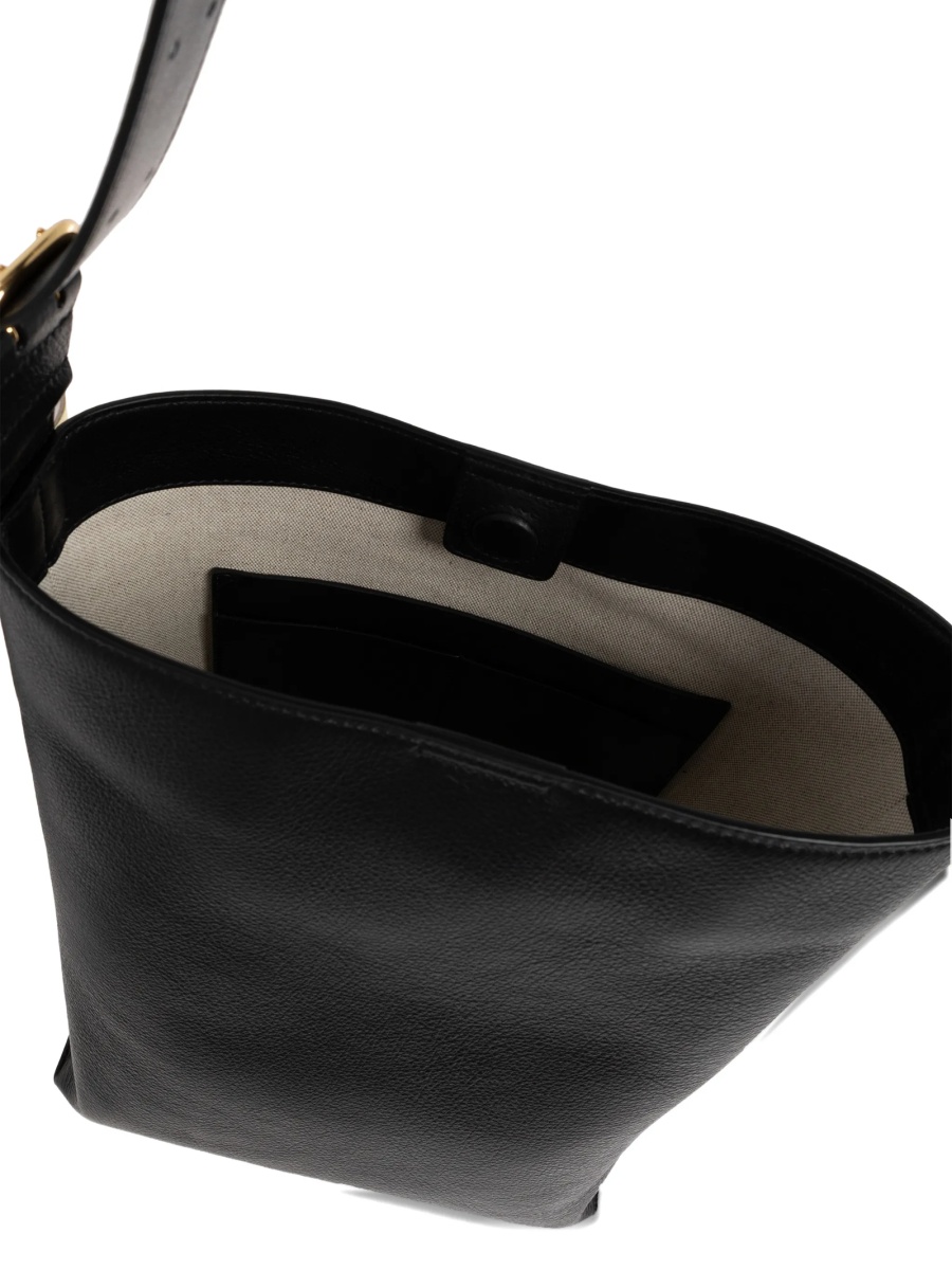 Geanta de umar Jil Sander neagra din piele - Img 4