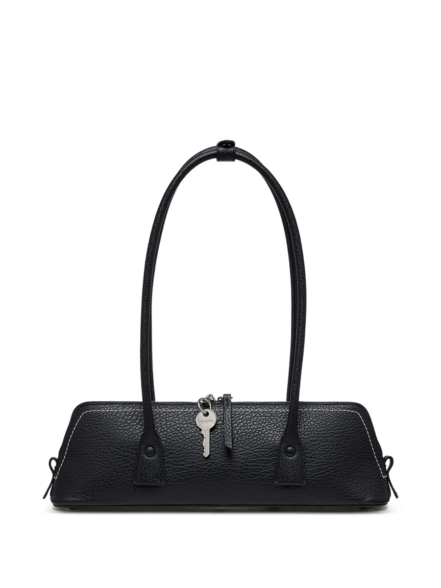 Geanta de umar Maison Margiela 5ac neagra din piele - Img 2