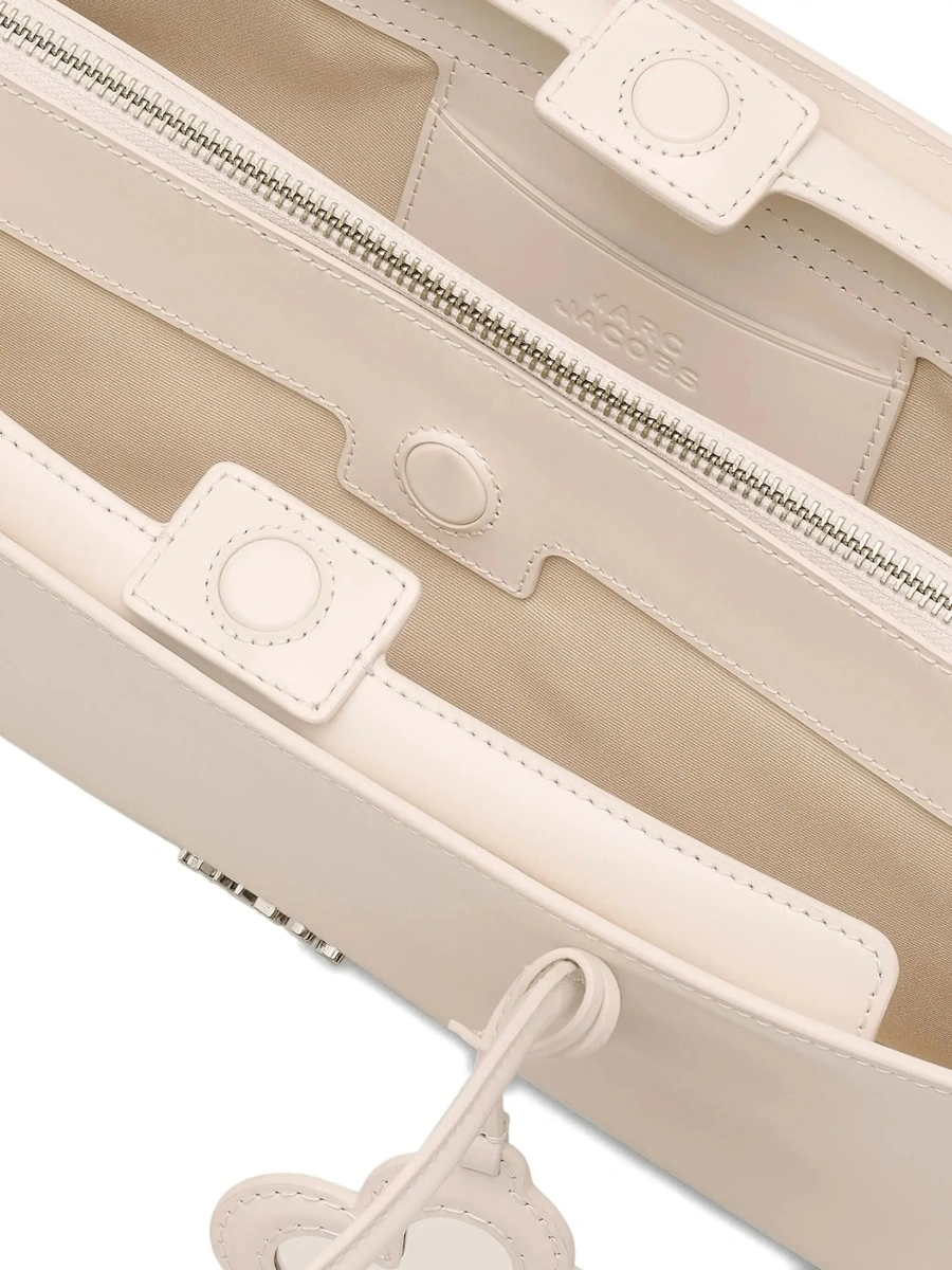 Geanta de umar Marc Jacobs alba din piele - Img 6